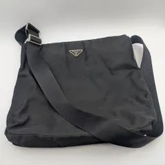 美品 プラダ ナイロン ショルダーバッグ サコッシュ ブラック 三角ロゴ