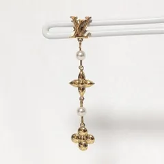 極美品 ルイヴィトン パンダント ルイザ ゴールド フェイクパール ピアス 片耳のサムネイル