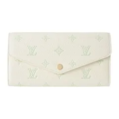 新品 ルイヴィトン Louis Vuitton 長財布 ポルトフォイユ・サラ ミルキーホワイト/グリーンのサムネイル