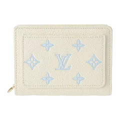 新品 ルイヴィトン Louis Vuitton 2つ折り財布 ポルトフォイユ・クレア ミルキーホワイト/ブルーのサムネイル