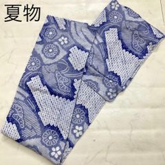 未使用 有松鳴海絞り 浴衣 159/66 蜘蛛絞り 白 藍 総絞り 夏 着物