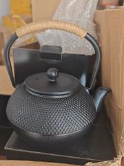 南部鉄器 岩鋳 鉄瓶兼用 急須 5型 新アラレ 直火対応 鉄分 釜敷セット