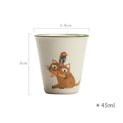 湯呑み カップ マグカップ コップ フリーカップ 和食器 茶器 陶器 ビンテージ 和風 おしゃれ 軽量 高級ギフト ギフト プレゼント 敬老の日 来客用 猫好きグッズ