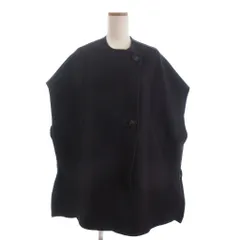 ノーブル NOBLE 22AW MTRリバーポンチョジレ コート アウター ミドル丈 フレンチスリーブ カシミヤ混 焦げ茶 ダークブラウン ■TCのサムネイル