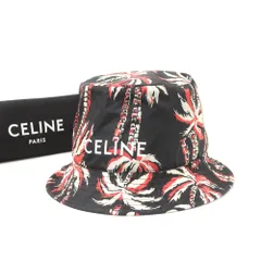 ■美品■CELINE セリーヌ ハット サイズS アロハ パームツリー ナイロン バケットハット フランス製 ブランド古着【中古】20250611/RA4909のサムネイル