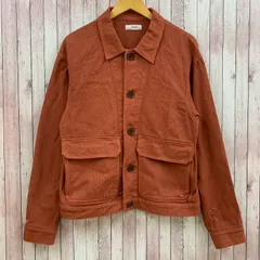 リドム LIDNM L18SS-100 ジャケット ガーメントダイカバーオール ステンカラー コットン オレンジ 橙 Sのサムネイル