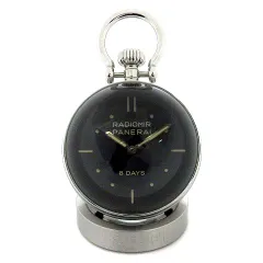 パネライ PANERAI テーブル クロック 65MM ラジオミール 8デイズ 手巻き PAM00641 ブラック 置時計 美品のサムネイル