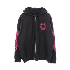 CHROME HEARTS ホースシュー ジップパーカー ブラック ピンク M - メルカリ