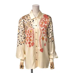 ESCADA エスカーダ ヴィンテージ 長袖シャツ サイズ36 MARGARETHALEY 長袖 シャツ 総柄 ヒョウ柄 アニマル ブラウス ドイツ製 ブランド古着【中古】20250410/RA4216のサムネイル