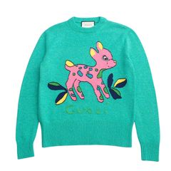 【美品】GUCCI グッチ バンビモチーフ ボーダー ニット 美品】GUCCI グッチ バンビモチーフ ボーダー ニット - メルカリ