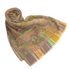 美品】ETRO ペイズリー柄 ストール ウール シルク混 イタリア製 - メルカリ