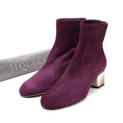 ■未使用品■Alexander McQueen アレキサンダーマックイーン ブーツ サイズ36 バックジップ ショートアンクルブーツ 靴 スエードレザー イタリア製 20250404/RA3948のサムネイル