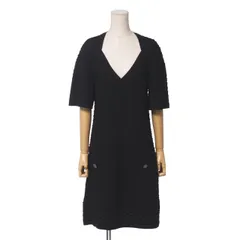 ■美品■CHANEL シャネル ワンピース サイズ42 14P ニットワンピース CCロゴ ココマークボタン フランス製 ブランド古着【中古】20250403/RA3992