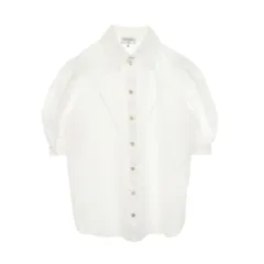 シャネル CHANEL ブラウス ココマーク シャツ P71265V62401 コットン ブラウス レディース Used Aのサムネイル