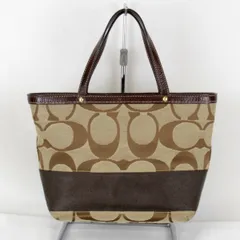良品『USED』 コーチ シグネチャー柄  L0667-10123 ハンドバッグ キャンバス ブラウン
