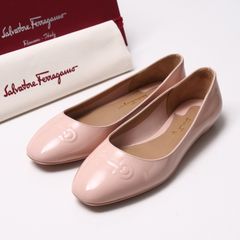 未使用】フェラガモ バレエシューズ 5.5 23cm VIGNOLA ベージュ - メルカリ