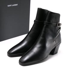 SAINT LAURENT PARIS レオパード柄ショートブーツ ヒョウ柄37 - メルカリ