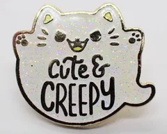 猫　ねこ　ネコ　オバケ　キュート　クリーピー　ピンブローチ　ピンズ　PINS　バッジ　バッヂ　アメリカン雑貨