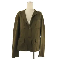 レキップヨシエイナバ L'EQUIPE YOSHIE INABA ニット ジャケット コットン ストレッチ カーキ 11 ■GY18のサムネイル
