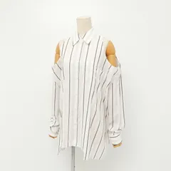 Maison Margiela メゾン マルジェラ 長袖シャツ サイズ36（150/76A） ブラウス ホワイト 白 ストライプ イタリア製 ブランド古着【中古】20240516/GP6429のサムネイル