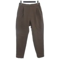 グリーンレーベルリラクシング ユナイテッドアローズ green label relaxing オルマイパンツ テーパード ウォッシャブル ストレッチ 防シワ 吸水速乾 ブラウン 36 ■GY56