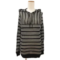 ティーバイアレキサンダーワン T by Alexanderwang レイビームス別注 プルオーバー ニット パーカー ボーダー 黒 ブラック XS ■ECTのサムネイル