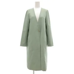 トーナル TONAL ノーカラーコート 36 ライムグリーン 長袖 無地 /YJ ■ECT