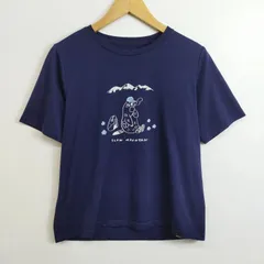 Marmot マーモット 半袖Tシャツ カットソー SLOW MOUNTAINプリント アウトドア デザイン ポリエステル100％ 吸汗速乾 ネイビー レディース サイズ L E12のサムネイル