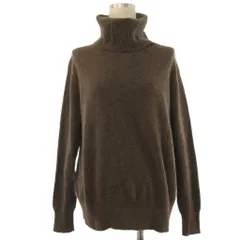 ユニクロ UNIQLO ニット セーター タートルネック カシミヤ100 ダークブラウン XL