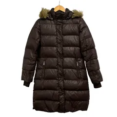 TOMMY HILFIGER(トミーヒルフィガー) ダウンコート サイズM レディース ダークブラウン 冬/フード・ファー着脱可