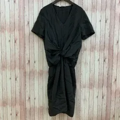 カルヴェン CARVEN 470R42 ブラウジング ワンピース 半袖 ミニ丈 Vネック ブラック 黒 34 レディースのサムネイル
