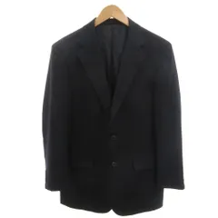 バーバリー ロンドン BURBERRY LONDON テーラードジャケット ウール カシミヤ混 175 AB6 紺 ネイビー ノッチドラペル /FF ■ECT