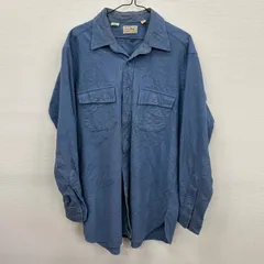 Y506 L.L.BEAN 長袖シャツ XL相当 青 コットン100% USA製 アメリカ製 エルエルビーン 古着卸 アメリカ仕入