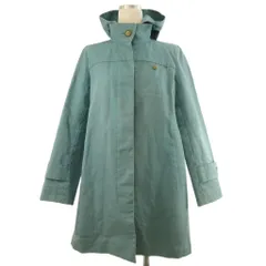 マッキントッシュフィロソフィー MACKINTOSH PHILOSOPHY ゴム引きコート ロング フード コットン ブルーグリーン 38 ■GY35のサムネイル