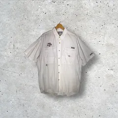 コロンビア フィッシングシャツ 企業ロゴ刺繍 胸ポケット アウトドア THAILAND製 XLサイズ ホワイトのサムネイル