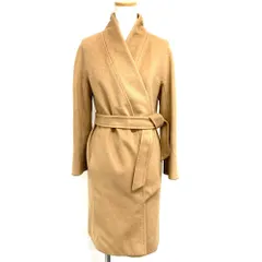 マックスマーラ MAX MARA ラップ ロング コート キャメル 36 55 Years of Italian Fashion 記念 S相当【中古】
