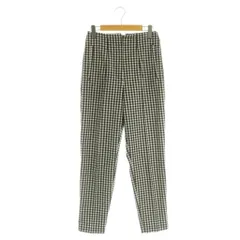 ザラ ZARA ギンガムチェックパンツ テーパード ハイウエスト USA M ブラック /MY ■OS