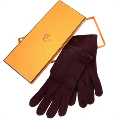 エルメス HERMES 手袋 グローブ カシミヤ ボルドー M レディース【中古】のサムネイル