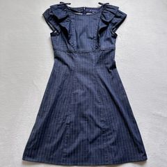 極美品 23年♡エムズグレイシー デニムライクジップワンピース 黒