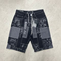 GALLERY DEPT デニムパッチワークショートパンツ　パンツ GALLERY DEPT パッチワーク デニム ショートパンツ ライトインディゴ