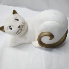 ビンテージ シャム猫 昭和レトロ 陶器製 置物 - メルカリ