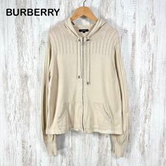 BURBERRY LONDON ノバチェック ニットパーカー 白 Mサイズ - メルカリ