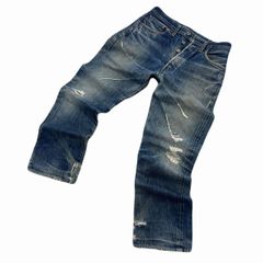RRL Double RL ダメージ加工 デニムパンツ w28x32 - メルカリ