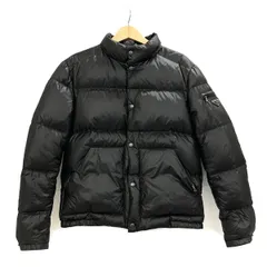 【美品】 PRADA プラダ ダウン ジャケット サイズ:50 ブラック 三角ロゴプレート ナイロン メンズ 品物のみ