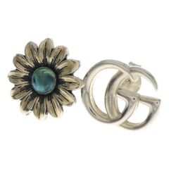 極美品》GUCCI ピアス フラワー マザーオブパール 花 片耳 ストーン