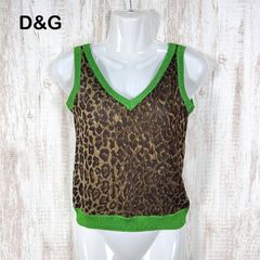 D&G Dolce & Gabbana レオパード柄 ノースリーブニット DOLCE & GABBANA レオパード柄 タンクトップ ビンテージ美品✨ - メルカリ