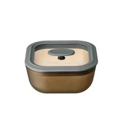 【売切注意】 エバークック 電子レンジ調理器具 耐熱ガラス 炊飯 お米 ガラス厚み5mm 920ml スクエア型 Ｍサイズ アンバー ドウシシャのサムネイル