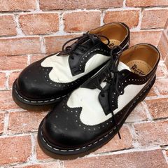 美品】ドクターマーチン 3989 ウィングチップ 白黒 UK8 27cm相当