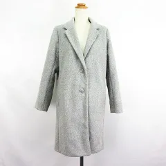 ショコラフィネローブ chocol raffine robe チェスターコート アウター 長袖 ハーフ丈 ウール混 L グレー ※EKMのサムネイル