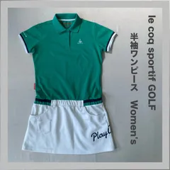 Iecoqsportif GOLF COLLECTION　ルコック スポルティフ　ルコック　ルコックゴルフ　半袖ポロワンピース　半袖ポロ　ワンピ　ロゴ刺繡　夏物　吸汗・速乾ケア　UVケア　スポーツ　ゴルフ　レディース　M